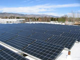 Solar panels at FIRST RF corporate headquarters in Boulder, CO